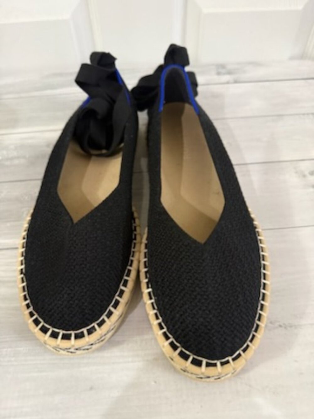 Rothy’s The Espadrille Mary Jane Black Ankle Strap Flats Size 10